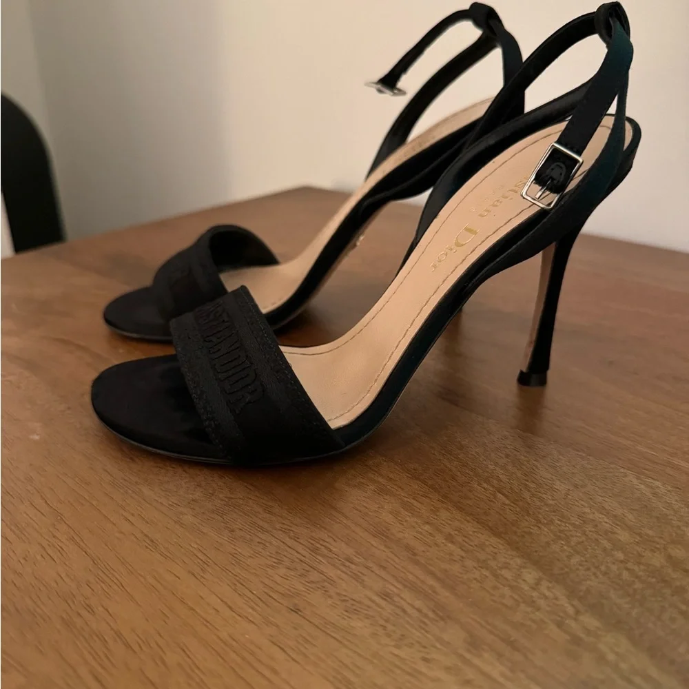 Christian Dior Dway Heeled Sandal Logo 34 black - Picture 10 of 13